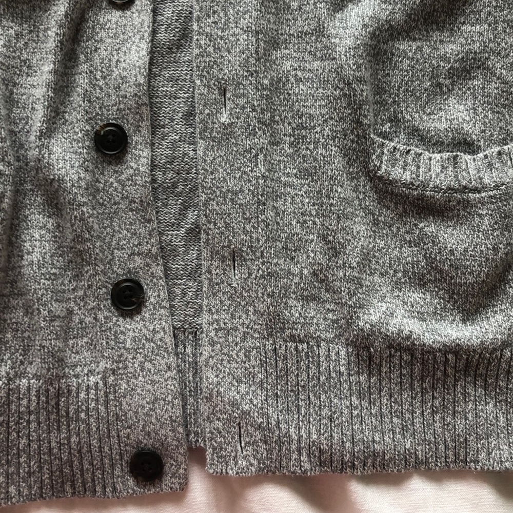 Gray Cardigan Sweater - Picture 3 of 5